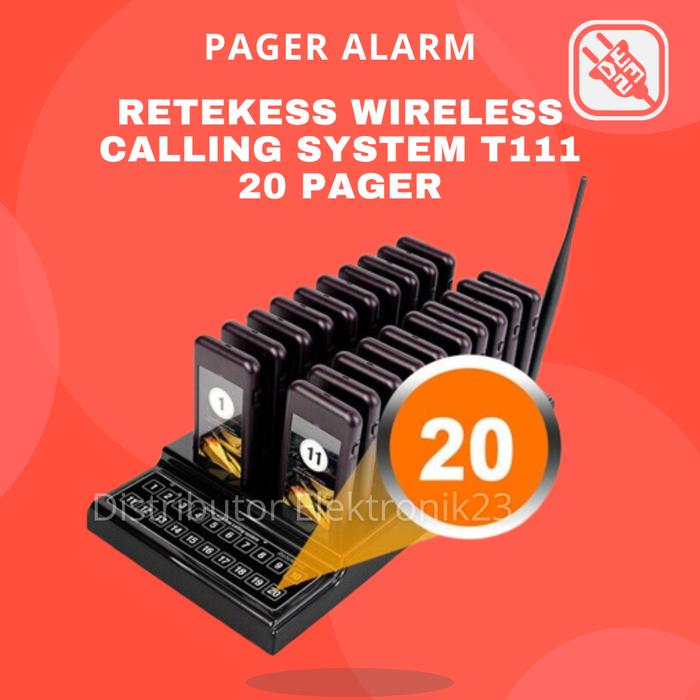 Gambar RETEKESS Pager Alarm Wireless Calling System Restaurant Mesin Antrian 20 Pager - TD167F dari Distributor Elektronik23 undefined 5 Tokopedia
