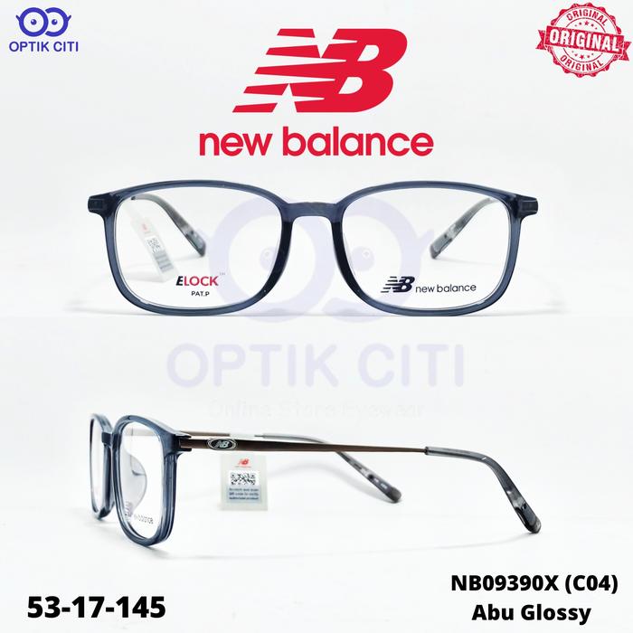 Gambar Frame Kacamata Kotak Pria Wanita New Balance NB 09390 Elock Original - Abu-abu dari Optik Citi Eyewear undefined Tokopedia
