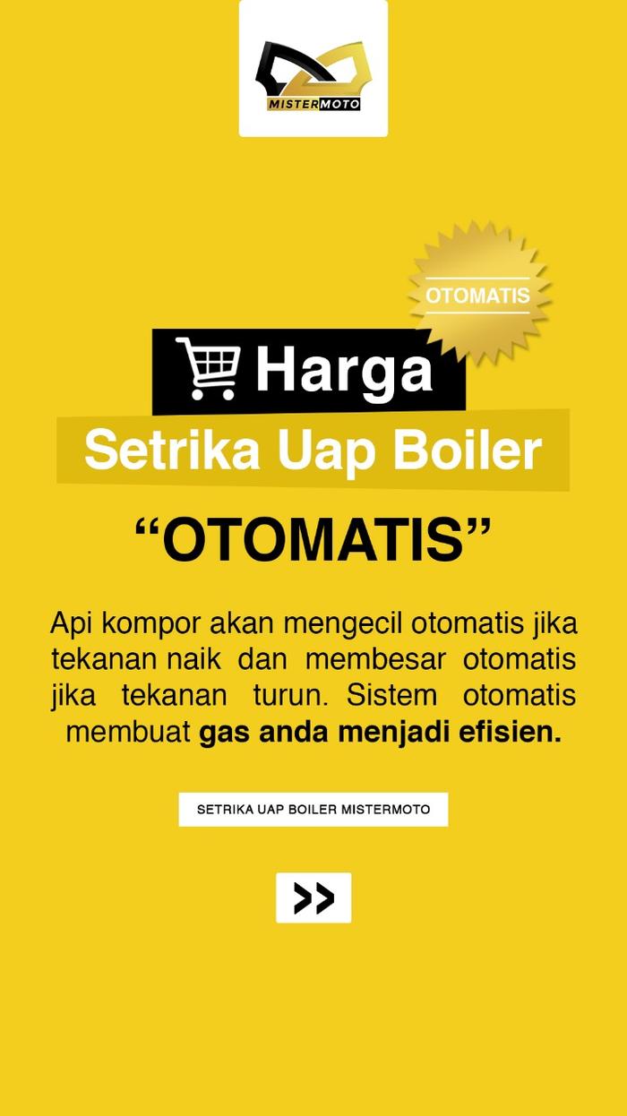Gambar Setrika Uap Steam Boiler Laundry Konveksi dan Gorden MISTERMOTO TERLARIS DI PASARAN - OTOMATIS API, tbg aja 10ltr dari Mistermoto by TukangLaundry undefined Tokopedia