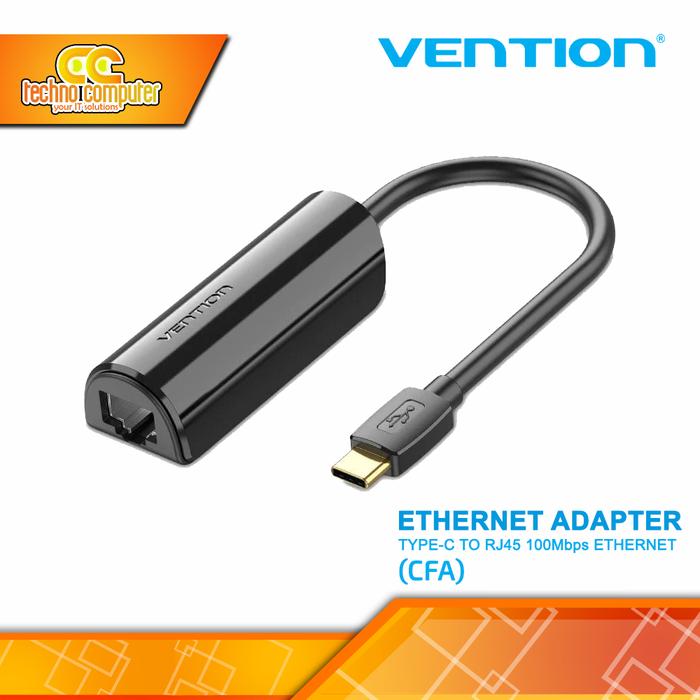 Gambar VENTION USB Type-C to RJ45 100Mbps Ethernet Adapter  - CFA 0.15M dari Techno Computer Bali undefined Tokopedia