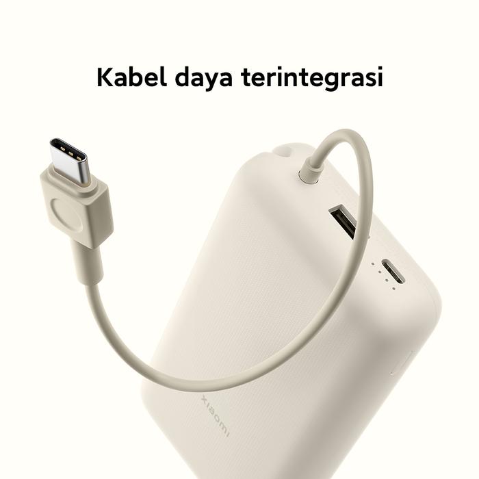 Xiaomi 33W Power Bank 20.000 mAh | Kabel daya terintegrasi | Daya tinggi 33 W | Pengisian daya cepat [Official Store] - Tan - Gambar 3