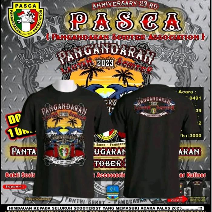 Gambar Kaos Vespa Original Baju Acara Pangandaran Lautan Scooter - lengan pendek, S dari berkahamanah29 undefined Tokopedia