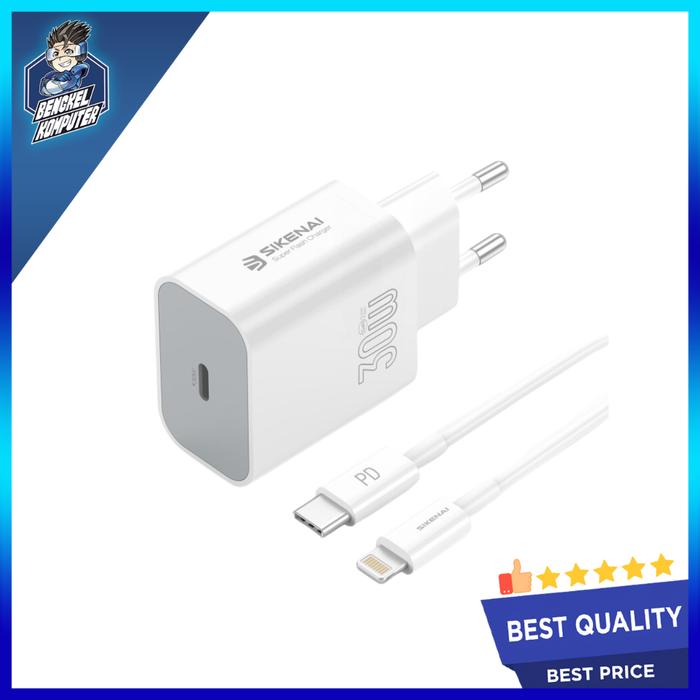 Gambar SIKENAI PD-17C-EU CHARGER PD30W CABLE C TO C WHITE dari bengkelkomputerptk undefined Tokopedia