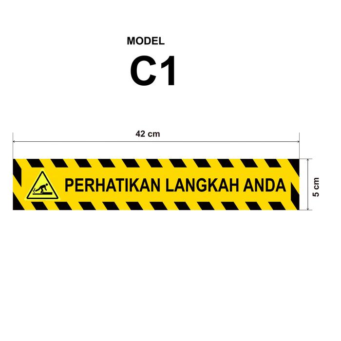 Jual Stiker Hati-Hati Melangkah / Perhatikan Langkah /Sign Watch Your ...