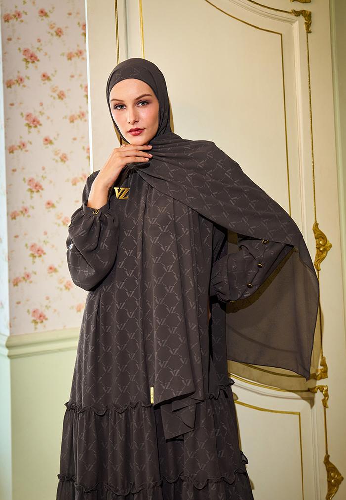 Gambar VIVIZUBEDI - VZ Signature Embossed Pashmina - Morel dari VIVIZUBEDI OFFICIAL undefined Tokopedia