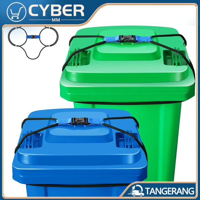 Gambar Kunci Sabuk Tutup Tempat Sampah Outdoor Universal Tali Bungee Tugas Berat Besar Trash Can Lid Lock dari Cyber-MM undefined Tokopedia