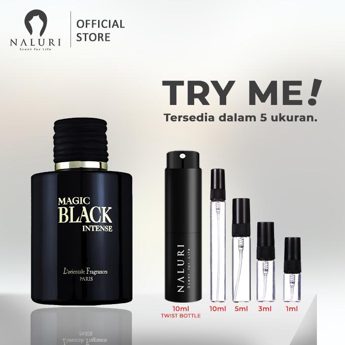 Gambar TRY ME L' Orientale Fragrance Magic Black Intense EDP for Men - 1ML dari Naluri Parfum Store undefined Tokopedia