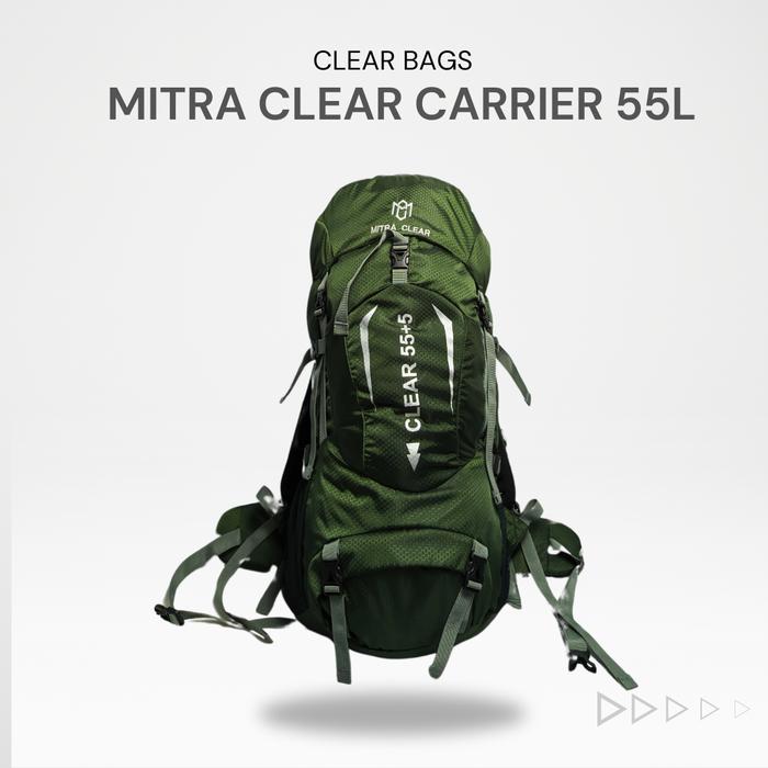 Gambar Tas Ransel Gunung 55 Liter - Mitra Clear Carrier Backpack Hiking Camping Travel Outdoor  Pria Wanita - MC Army 55L dari Mitraclear Bags undefined Tokopedia