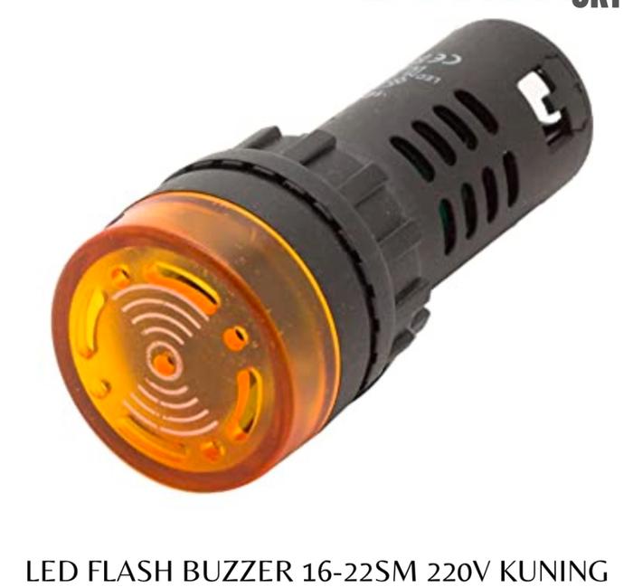 Gambar Pilot Buzzer 12VDC 12 Volt DC Flash Buzzer AD16 22mm 22SM LED Light Pilot Lamp Beeper Alarm Signal - Kuning dari Pi Toserba undefined Tokopedia