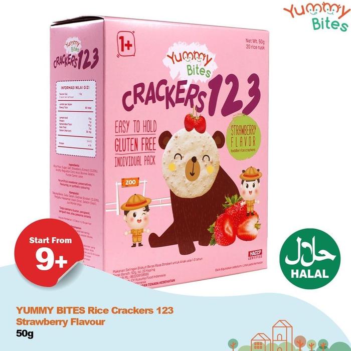 Gambar Yummy Bites 123 Rice Cracker / Crackers Anak Bayi - Strawberry 123 dari ArindaCaesaraniMarket undefined Tokopedia