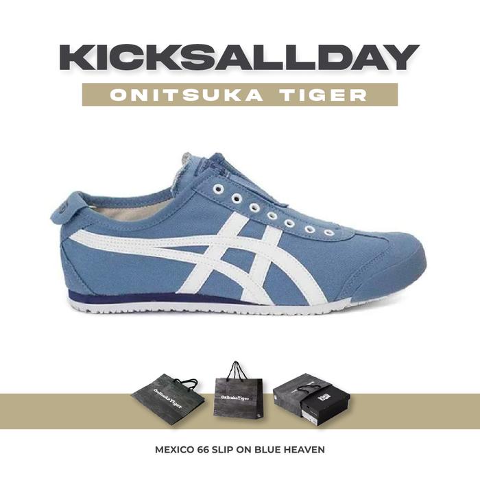 Promo Onitsuka Tiger Mexico 66 Slip On Blue Heaven 100% Original BNIB 40  di Kicksallday Tokopedia