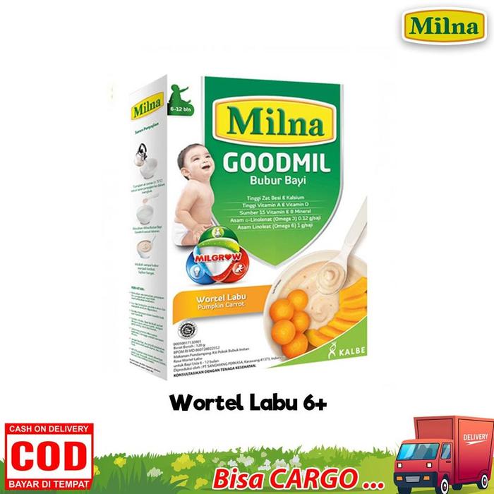 Gambar Milna Bubur Bayi Goodmil 6 Bulan Dan 8 Bulan+ Bubur Tanpa Susu Sapi Anti Alergi - WORTEL LABU 6+ dari DesyPriatniTrendy undefined Tokopedia