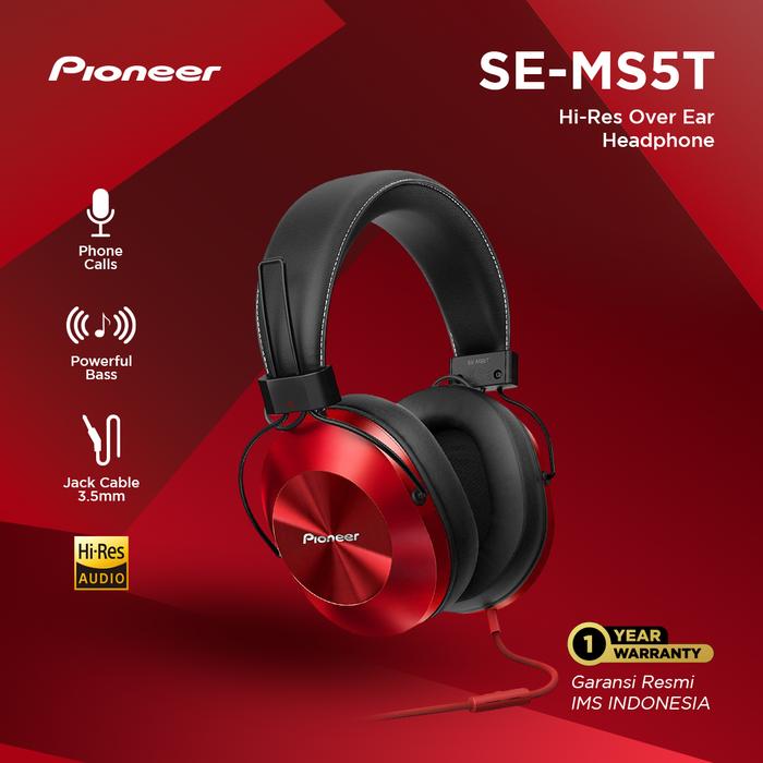 Pioneer High Res Over Ear Headphones SE-MS5T - Brown | Indo4ward