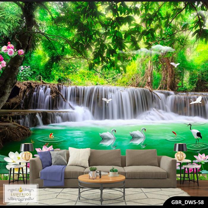 Gambar WALLPAPER 3D WALLPAPER CUSTOM WALLPAPER DINDING AIR TERJUN 5 - Gambar 5, Banner dari gallerywallpaper undefined Tokopedia