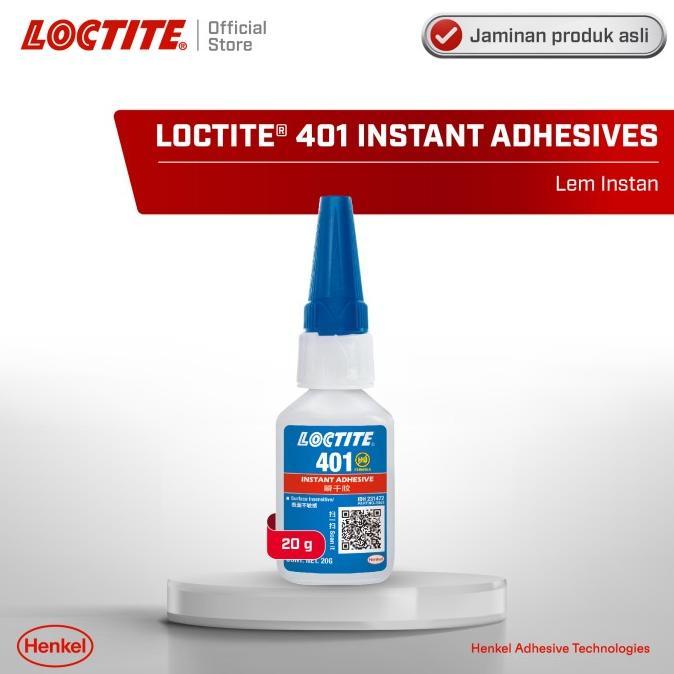 Gambar TB HENKEL LOCTITE 401 INSTANT ADHESIVE LEM INSTAN LEM SUPER GLUE 20 GR - 401 dari TB Ayo Mrene undefined Tokopedia