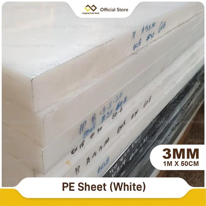 Gambar PE Sheet (White) - Ukuran Panjang per 50cm, 200cm, dan 240cm - 3mm x 1M x 50cm dari Langgeng Trada Teknik undefined Tokopedia