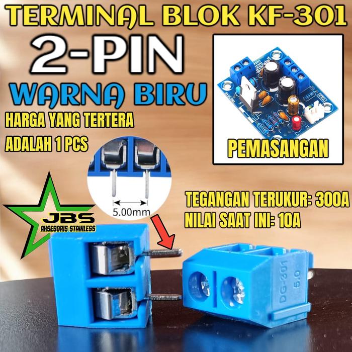 Gambar TERMINAL BLOCK CONNECTOR - BIRU KF-301 - 5.0MM - 2P BIRU dari JBS AKSESORIS undefined Tokopedia