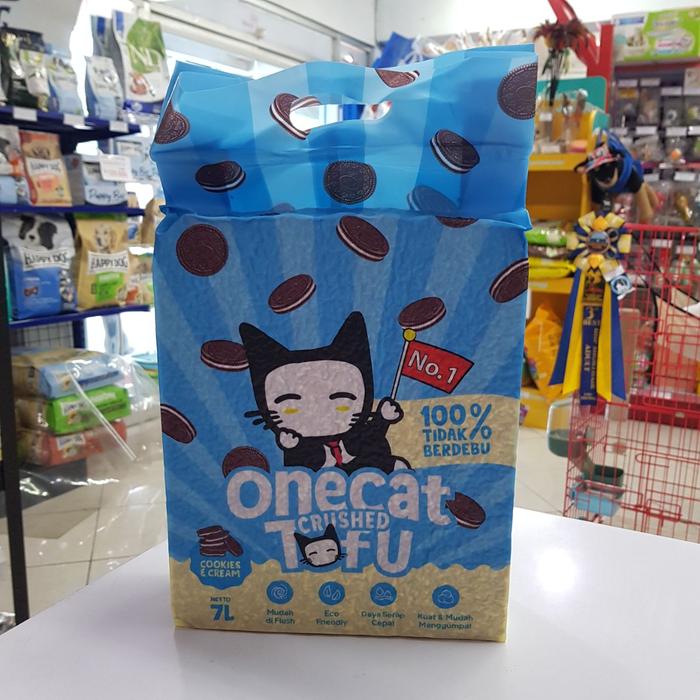 Gambar One Cat TOFU Cat Litter 7lt Pasir Kucing Soya Clump Crushed Tofu Litter - Cookies Cream dari Multi Petshop undefined Tokopedia