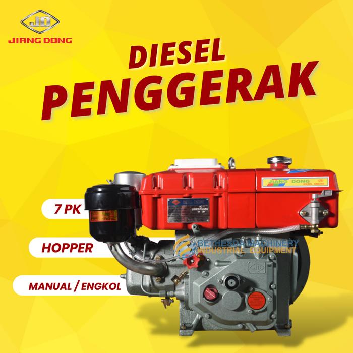 Gambar mesin diesel penggerak Jiang Dong 8PK 10 Hp hopper solar penggerak - R 175 (7 PK) dari Engineering Machine undefined Tokopedia