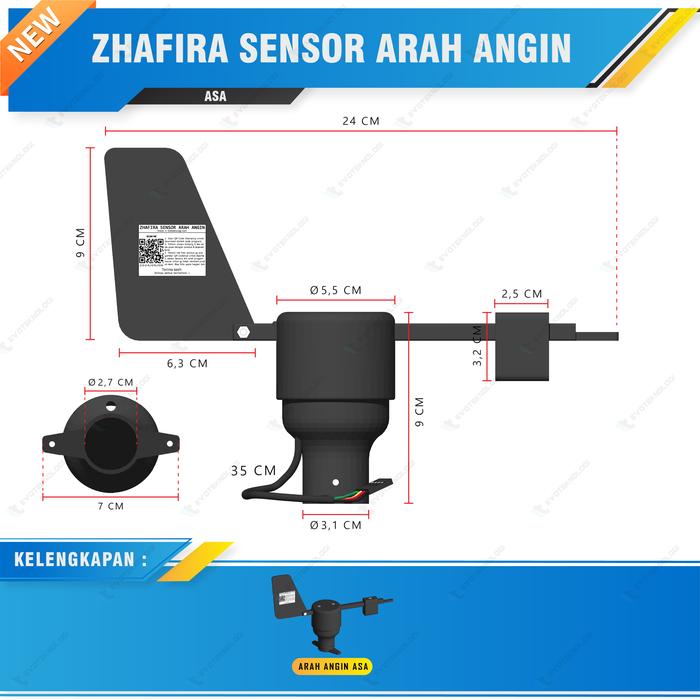 Gambar Evoteknologi Sensor Arah Angin Wind Direction Support Arduino ESP32 NodeMCU - ASA dari Evoteknologi undefined Tokopedia