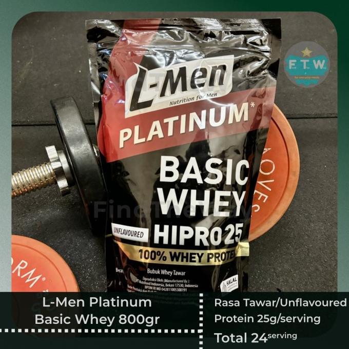 Gambar Terlaris L-Men Platinum Basic Whey Protein Unflavoured 800Gr | Lmen Platinum Tawar 25G Protein - 2 Pouch dari Retro Chic&#39;s undefined Tokopedia
