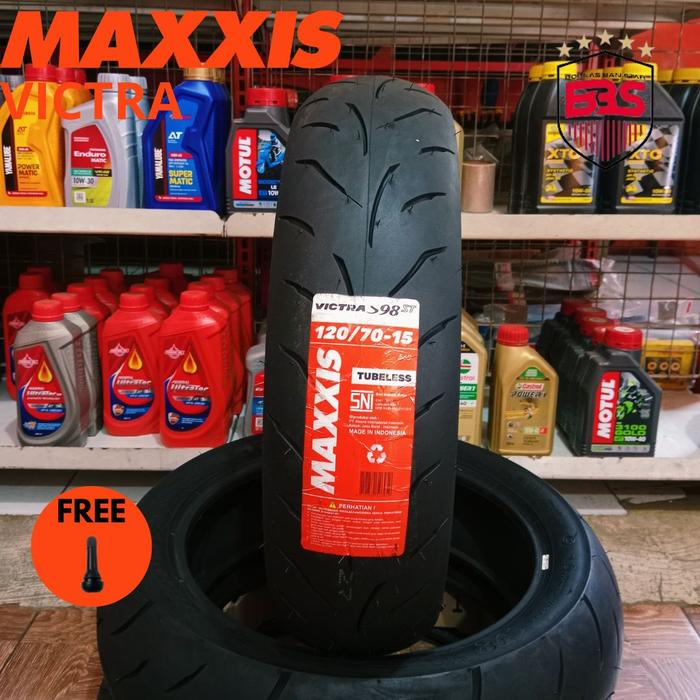 Gambar PAKET SEPASANG BAN MOTOR XMAX RING 14 & 15 MAXXIS VICTRA 120/70-15 & 140/70-14 TUBELESS - 120/70-15 dari Formula Ban JKT undefined Tokopedia