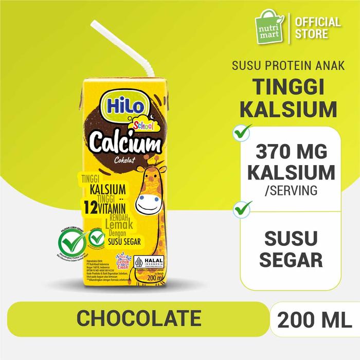 Gambar HiLo School Chocolate 200ml (1 pc) - Susu Tinggi Kalsium dari Nutrimart Store undefined Tokopedia