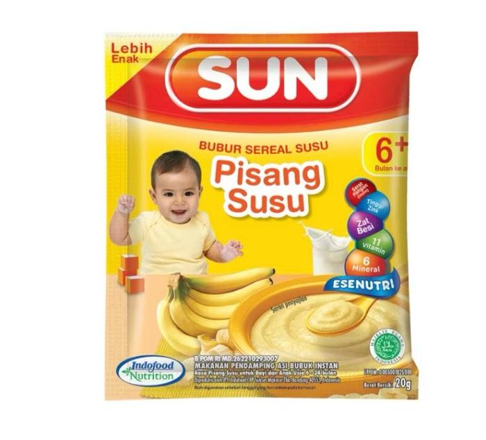 Gambar SUN Bubur Sereal Bayi Sachet/ Mpasi Bayi / Bubur Bayi / Bubur Sereal Sachet - SUN Pisang dari Baby Punay undefined Tokopedia