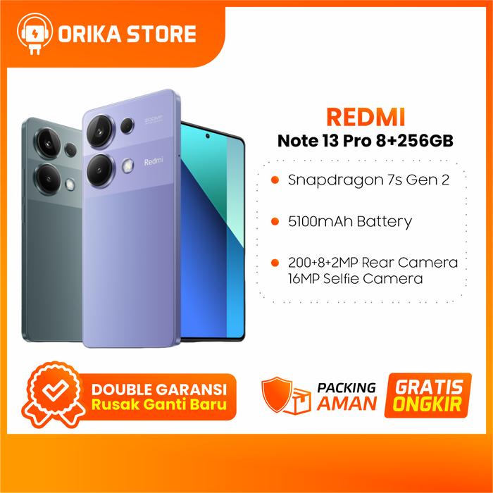 Gambar Xiaomi Redmi Note 13 Pro 5G 8+256GB Original Garansi Resmi 15 Bulan - Aurora Purple dari ORIKAStore undefined Tokopedia