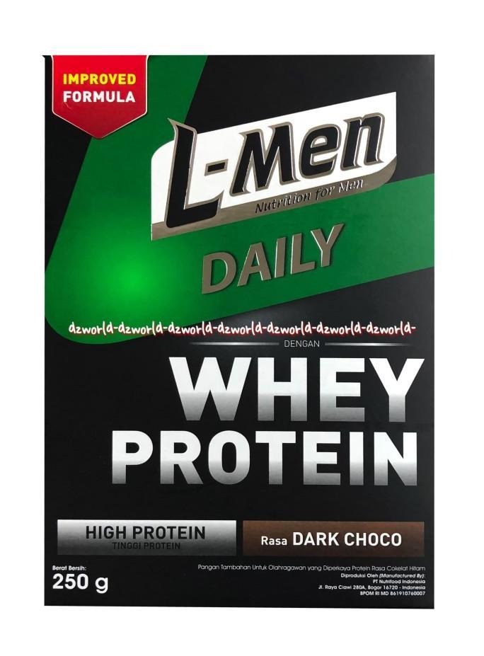 Gambar Terlaris L-Men Daily Whey Protein Rasa Dark Choco 250Gr Susu Lmen Coklat dari Retro Chic&#39;s undefined Tokopedia