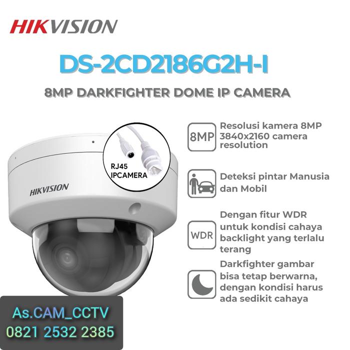 Jual DS-2CD2186G2H-I DOME IP CAMERA CCTV HIKVISION 8MP