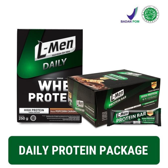 Gambar Terlaris Daily Protein Package - L-Men Daily Popcorn Caramel & Protein Bar 12S dari Retro Chic&#39;s undefined Tokopedia