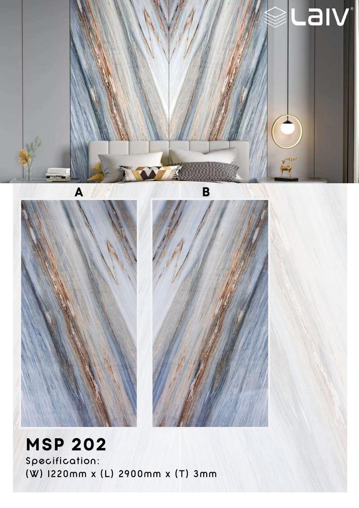 Gambar PVC Marble/PVC Marmer/Panel PVC Marmer 1,22m x 2,44m | PVC Marmer LaiV 3mm - MSP 202 dari Distributorvinyllantai undefined Tokopedia