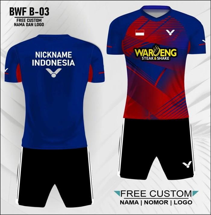Gambar BAJU BADMINTON SETELAN JERSEY CELANA BADMINTON VICTOR BULUTANGKIS THE DADDIES TERBARU NEW BEST QUALITY ASLI 100% ORIGINAL - Biru hitam, XS dari Toko baju official undefined Tokopedia