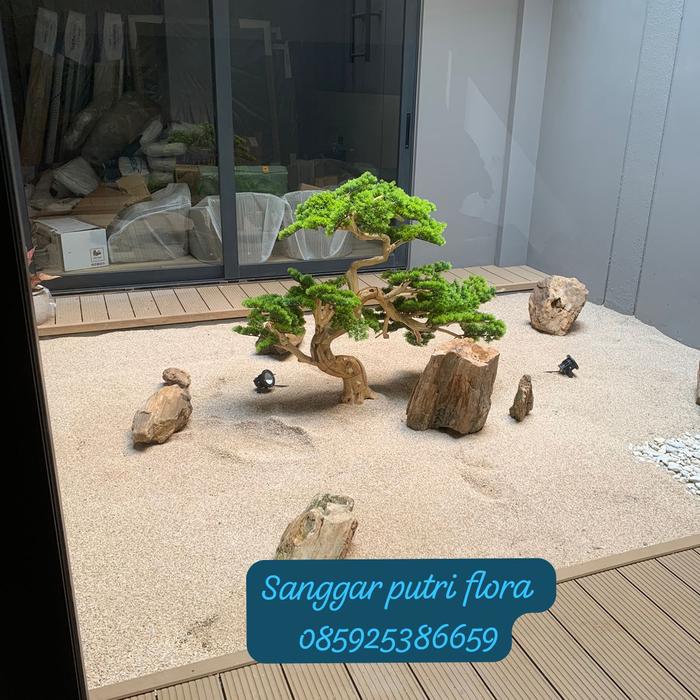 Gambar TAMAN KERING DALAM RUMAH PAKE BONSAI ARTIFICIAL DAN PASIR ZEN GARDEN,BATU FOSIL dari Sanggar Dhira flora undefined Tokopedia