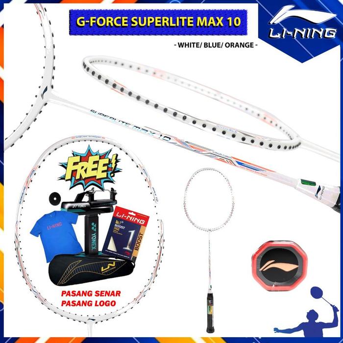 Jual Sale Raket Badminton Lining G Force Superlite Max 10 White
