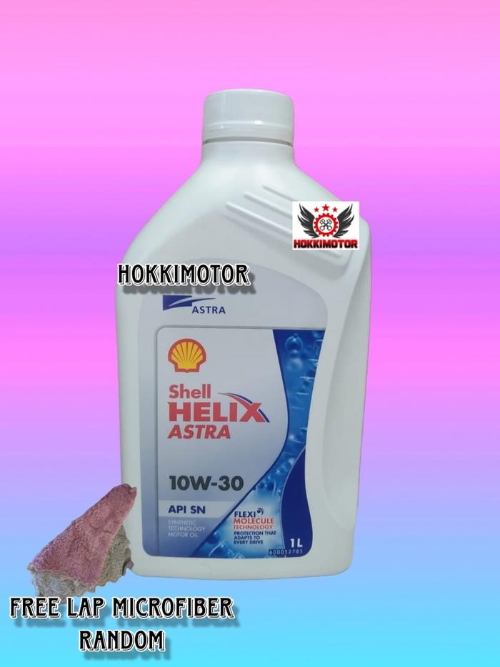 Gambar Oli Mesin Shell Helix ASTRA API SN 10W/30 100% ORIGINAL Kemasan 1 Liter dari hokkimotor undefined Tokopedia
