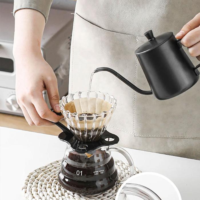 Gambar Teko Gooseneck Kettle 350ml Stainless - Hitam dari Alat Kopi Bandung undefined Tokopedia