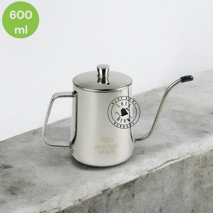Gambar Gooseneck Kettle 600ml Teko Leher Angsa Teflon hitam - SILVER dari Alat Kopi Bandung undefined Tokopedia