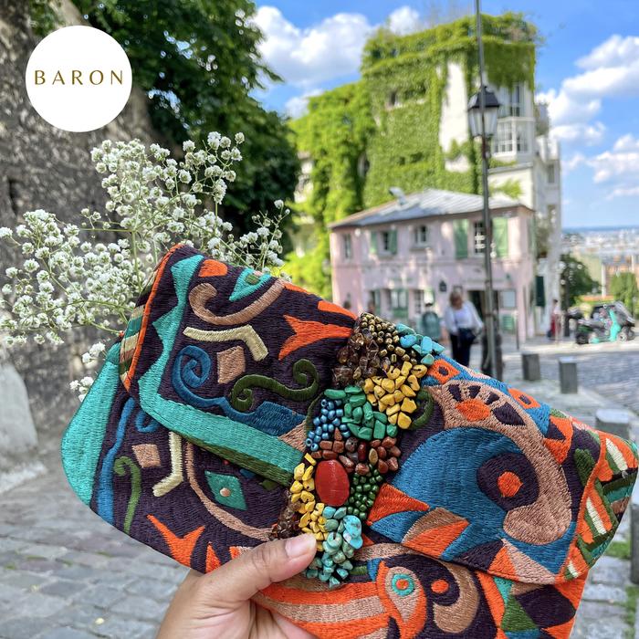 Gambar Picasso Dompet Bordir Clutch Etnik khas Bali - Brown dari BARON BALI undefined Tokopedia