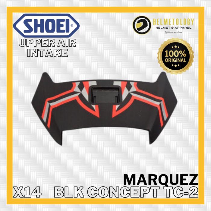 Jual Upper Air Intake Shoei X14 XSpirit Marquez Black Concept TC