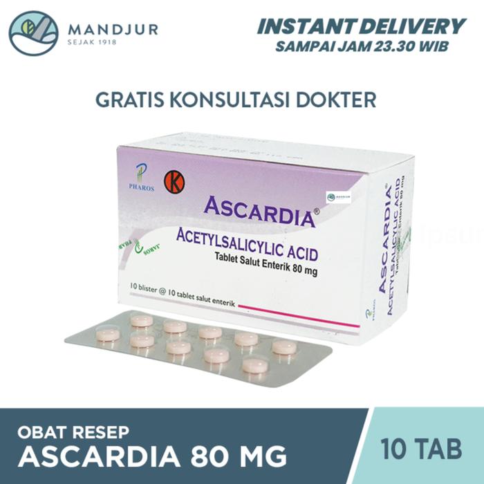Gambar Ascardia 80 Mg 10 Tablet / Pengencer Darah / Stroke dari Apotekmandjurofficial undefined Tokopedia