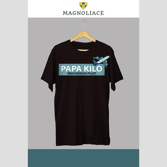 Gambar Kaos Papa Kilo Indonesian Pilot - T Shirt Papa Kilo - Hitam, S dari Magnoliace24 undefined Tokopedia