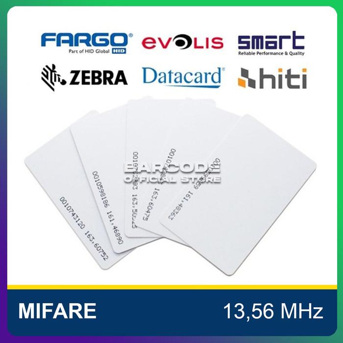 Gambar RFID 13,56 MHz 1K Card Tag Tap Kartu Akses Absensi 13,56mhz ( MFRE ) - Dengan Nomor dari Barcode Store Solutions undefined Tokopedia