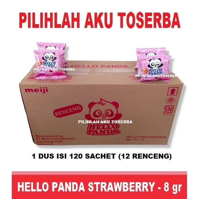 Gambar Meiji HELLO PANDA Biscuit STRAWBERRY RENCENG - (HARGA 1 DUS) dari Hesenshop undefined Tokopedia