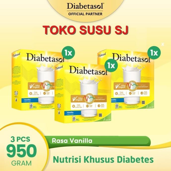 Gambar JOY DIABETASOL VANILA 1000 GR / DIABETASOL VANILA 1 KG / DIABETASOL - VANILA X3 box dari Coklat Joy undefined Tokopedia