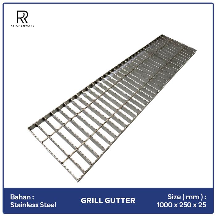 Gambar GRILL GUTTER COVER GOT  STAINLESS STEEL GALVANIS - Stainless Steel dari RR Kitchenware undefined Tokopedia