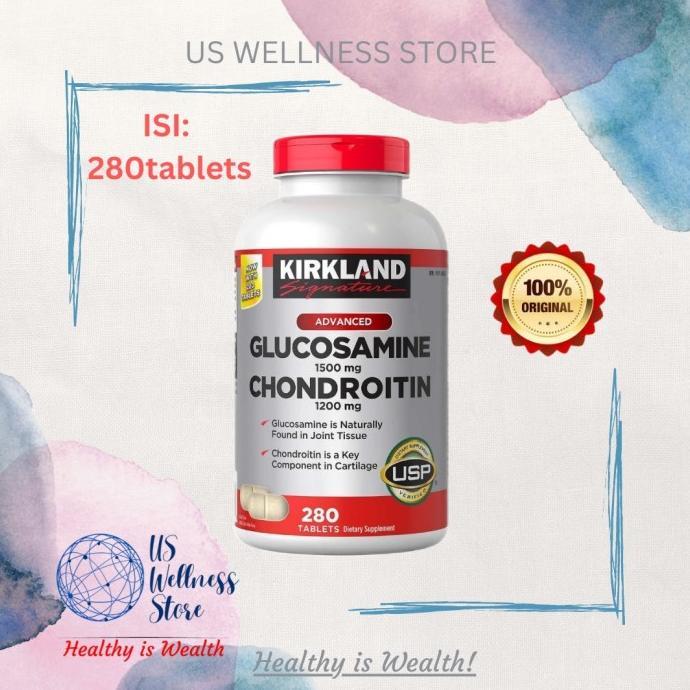 Gambar PAZRULL ARUL KIRKLAND - GLUCOSAMINE 1500 MG & CHONDROITIN 1200 MG HALAL - 280(segel) dari pazrull arul undefined Tokopedia