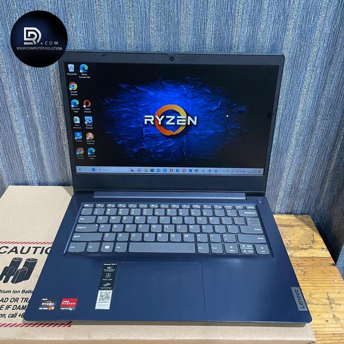 Gambar Laptop Lenovo Ideapad 3, Amd Ryzen 3 - 4300U, Ram 8Gb / 512Gb, IPS, SLIM, Gaming Editing Ngebut, Lengkap, Navy Blue dari DrCom_NEW undefined Tokopedia