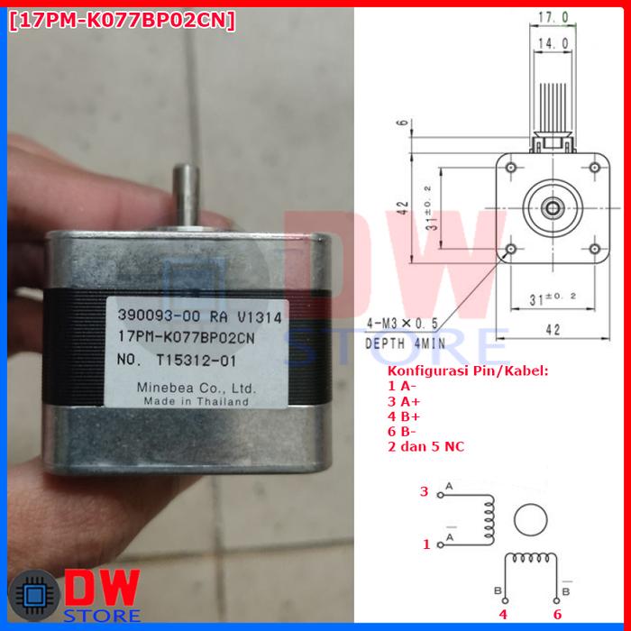 Jual Stepper Motor 42 Nema17 Nema 17 Stepping CNC 3D Printer - 17PM ...